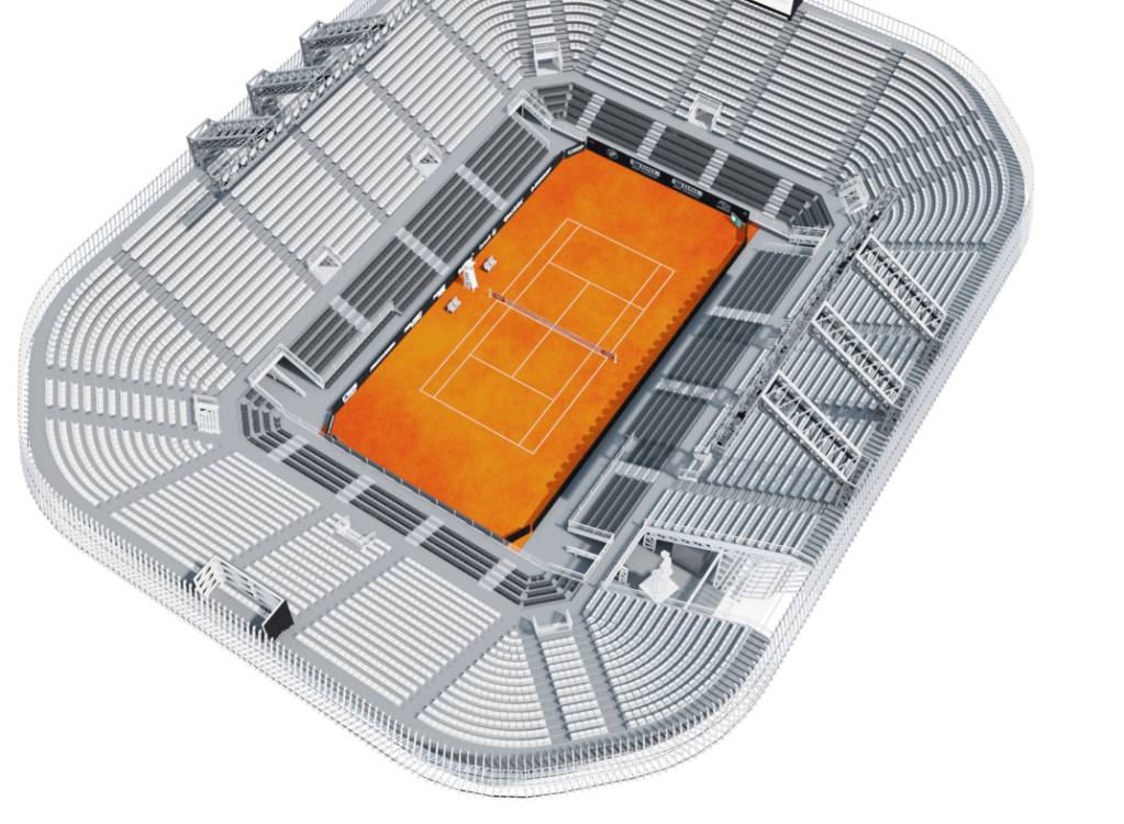 Seating Map - the Upper Tier is highlighted in lighter grey