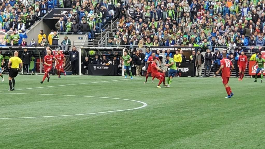 Seattle Sounders playing Toronto FC at Lumen Field