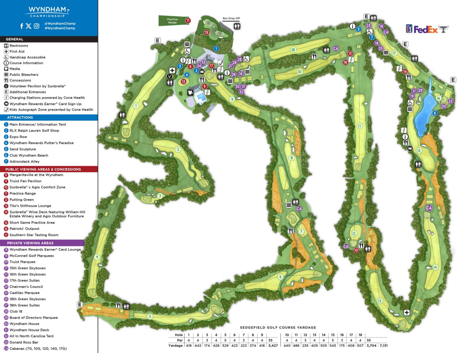 Sedgefield Country Club Map