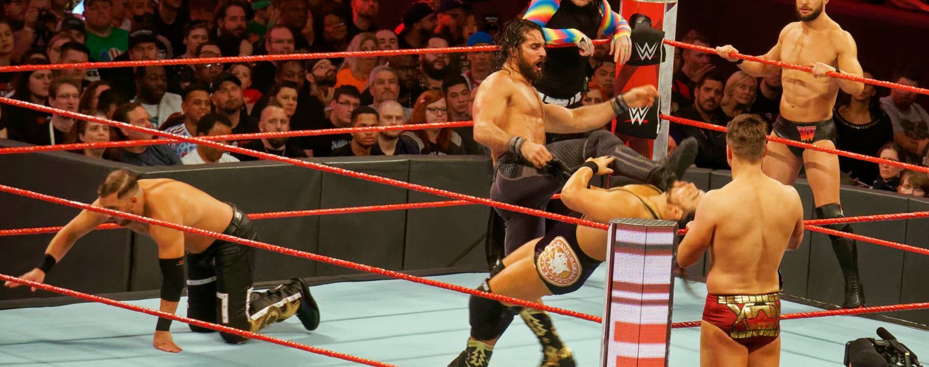 Seth Rollins in action on Monday Night Raw