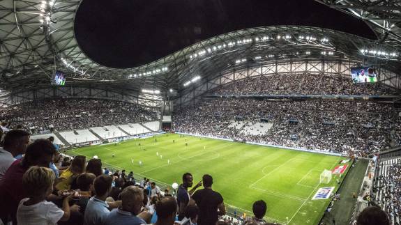 Sideline stands at Stade Velodrome