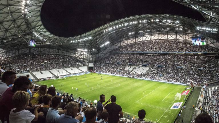 Sideline stands at Stade Velodrome