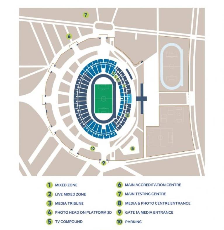 Silesian Stadium Map