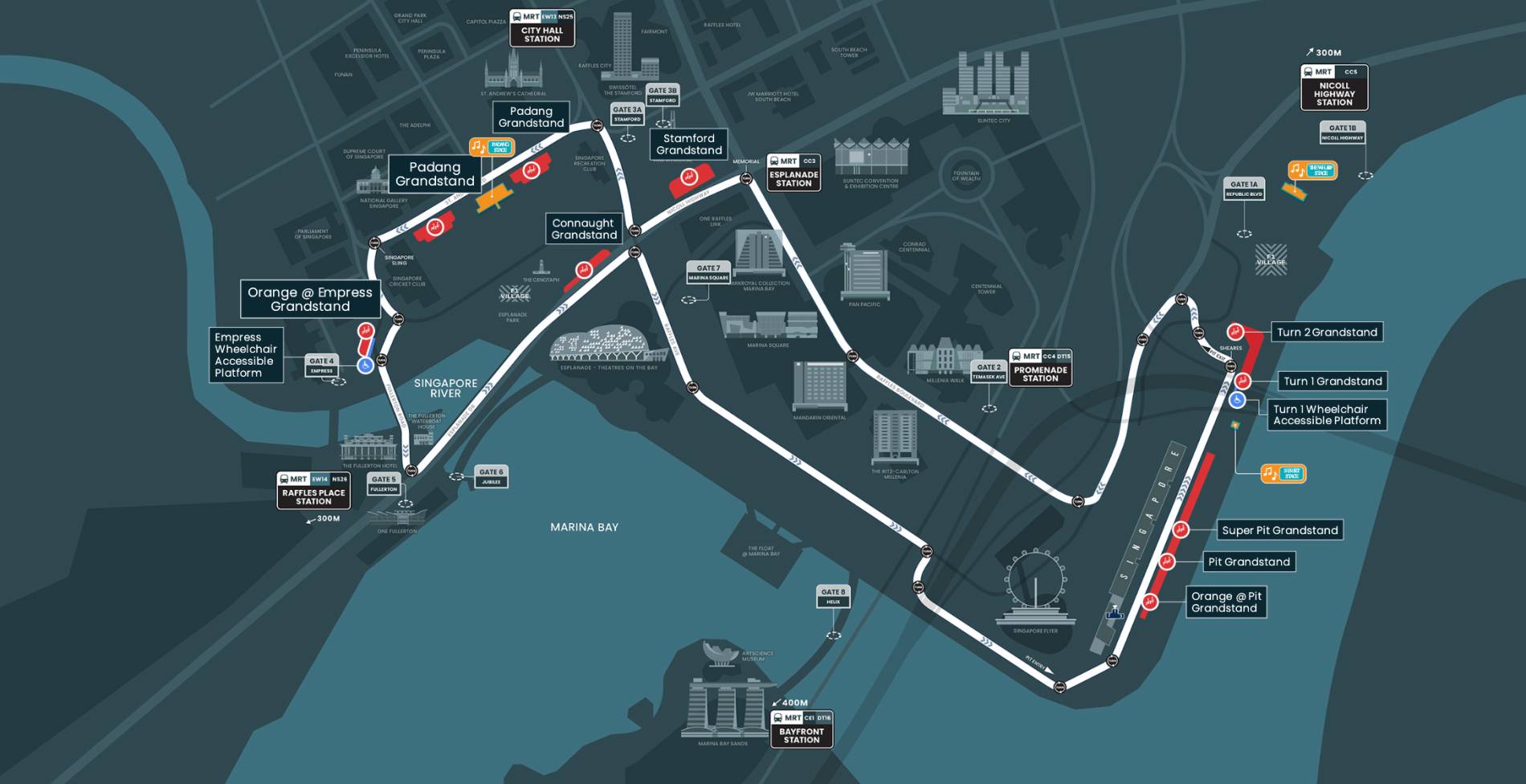 Marina Bay Street Circuit Map