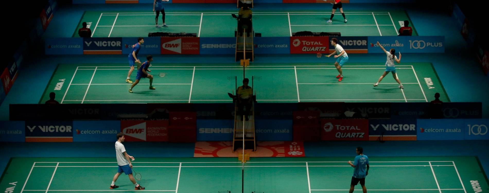 Singles and doubles matches at the Malaysia Open