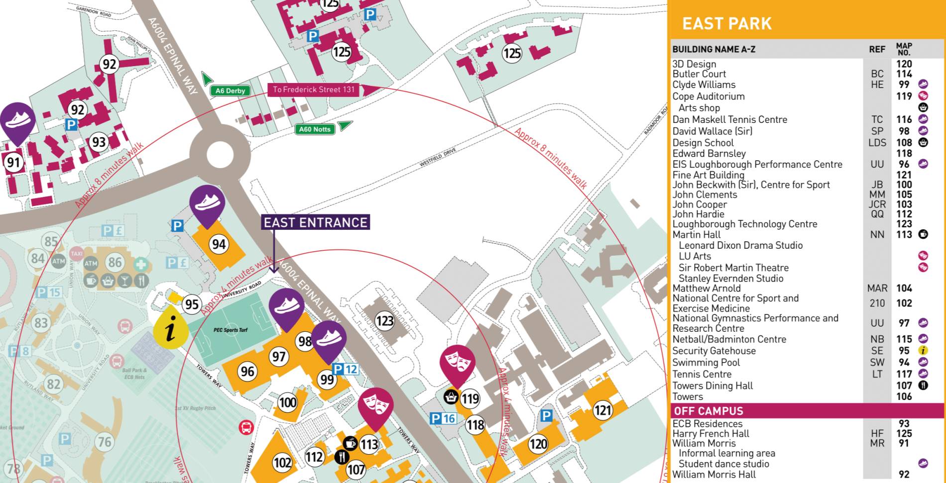 Sir David Wallace Sports Hall Map