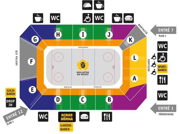 Skelleftea Kraft Arena Map
