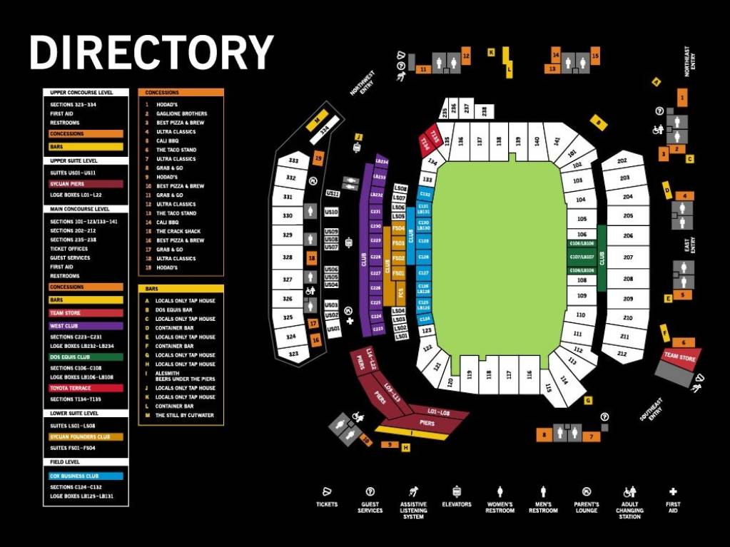 Snapdragon Stadium Map