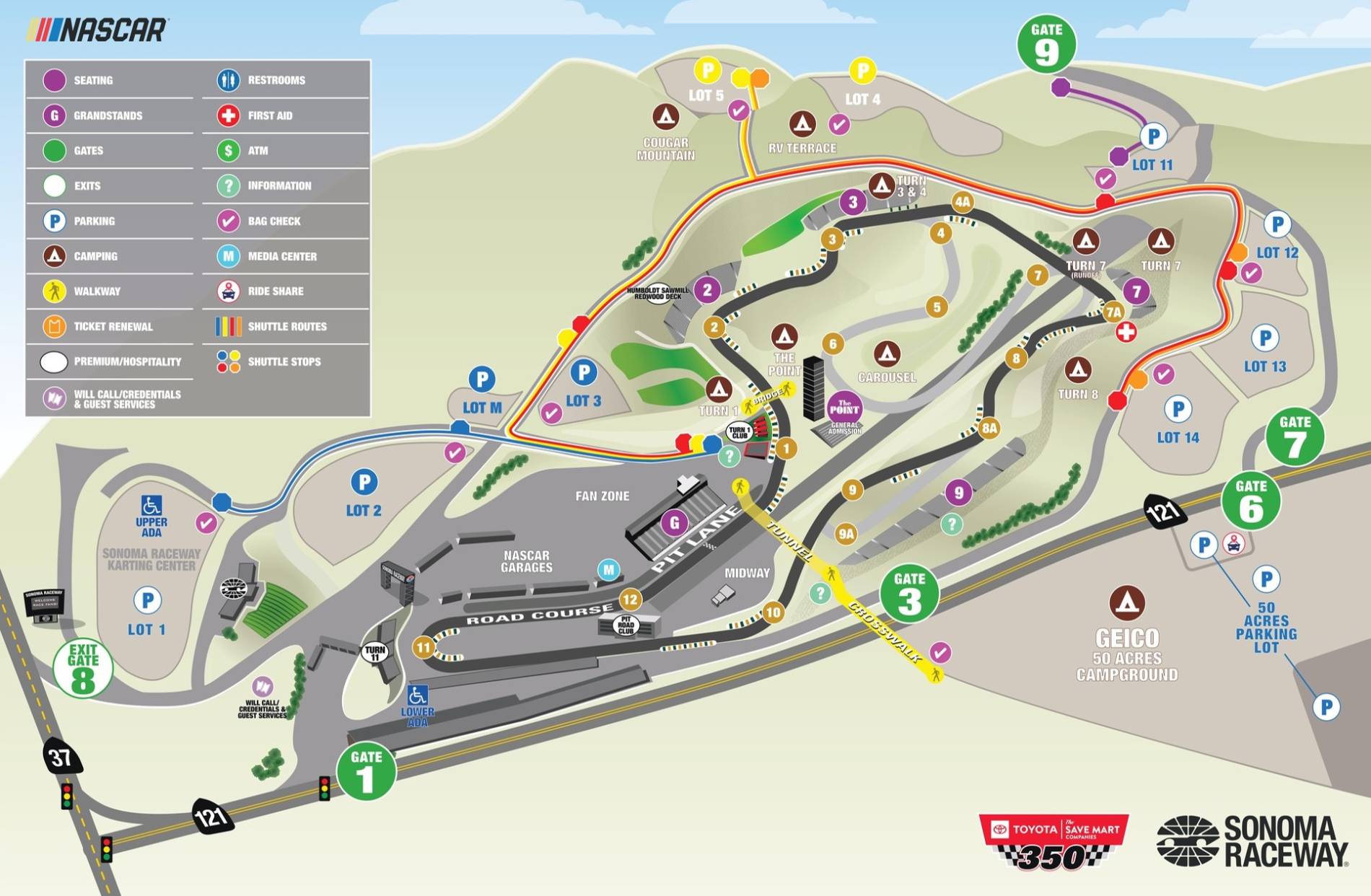 Sonoma Raceway Map