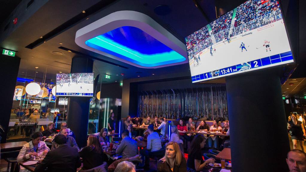 Sports Bar interior at Rogers Arena