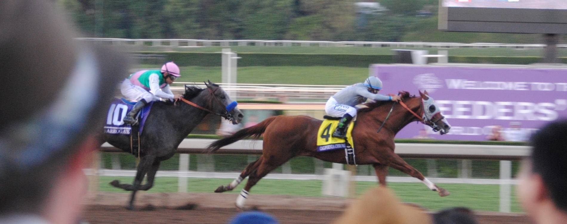 Sprinting at Santa Anita