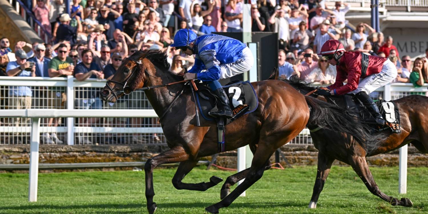 Sprinting down the track