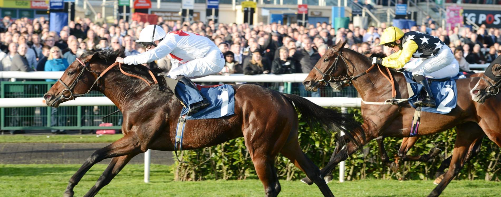 Sprinting to the finish at Doncaster