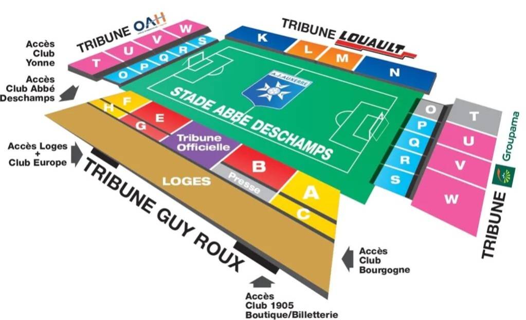 Stade Abbé-Deschamps Map