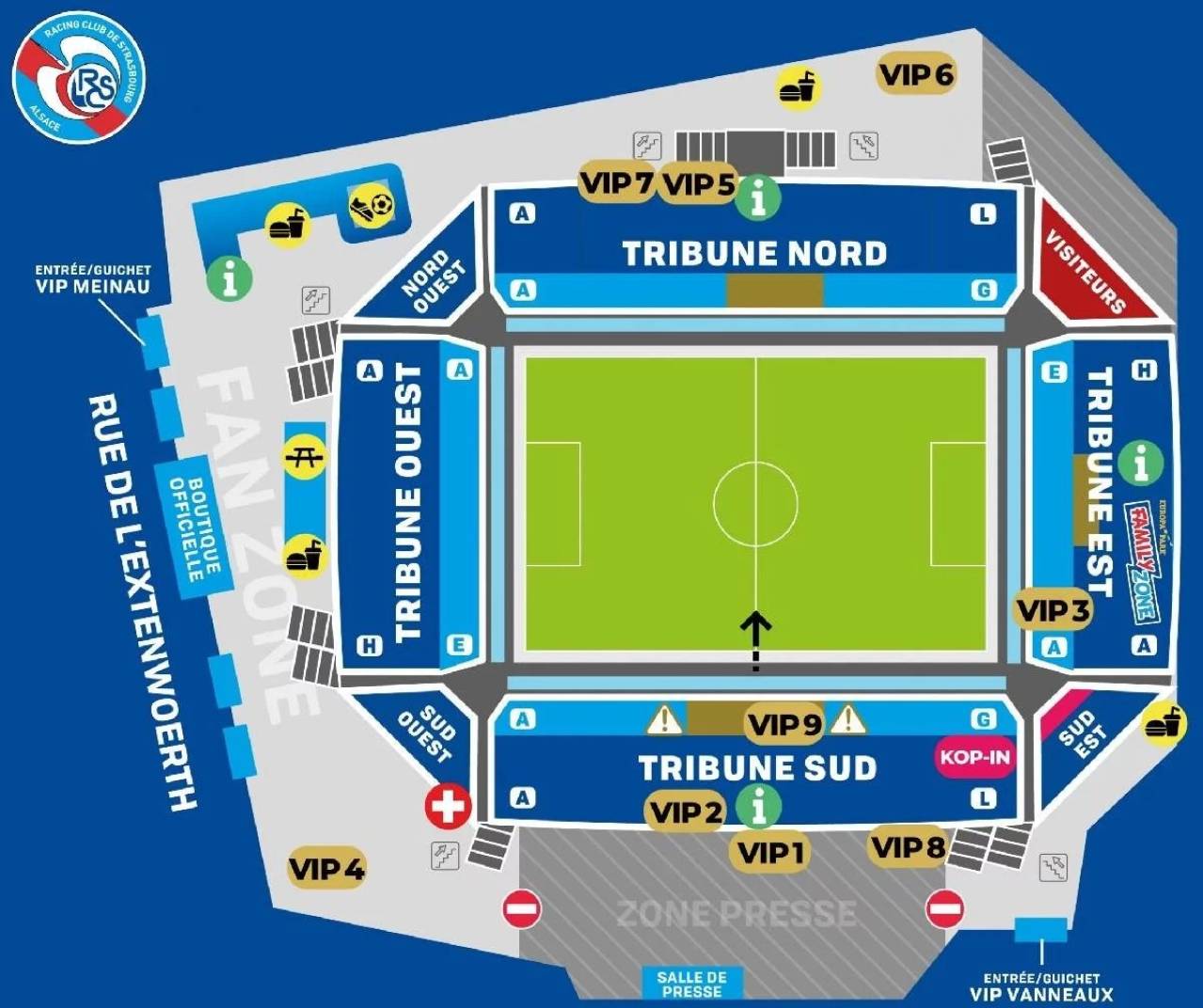 Stade de la Meinau Map
