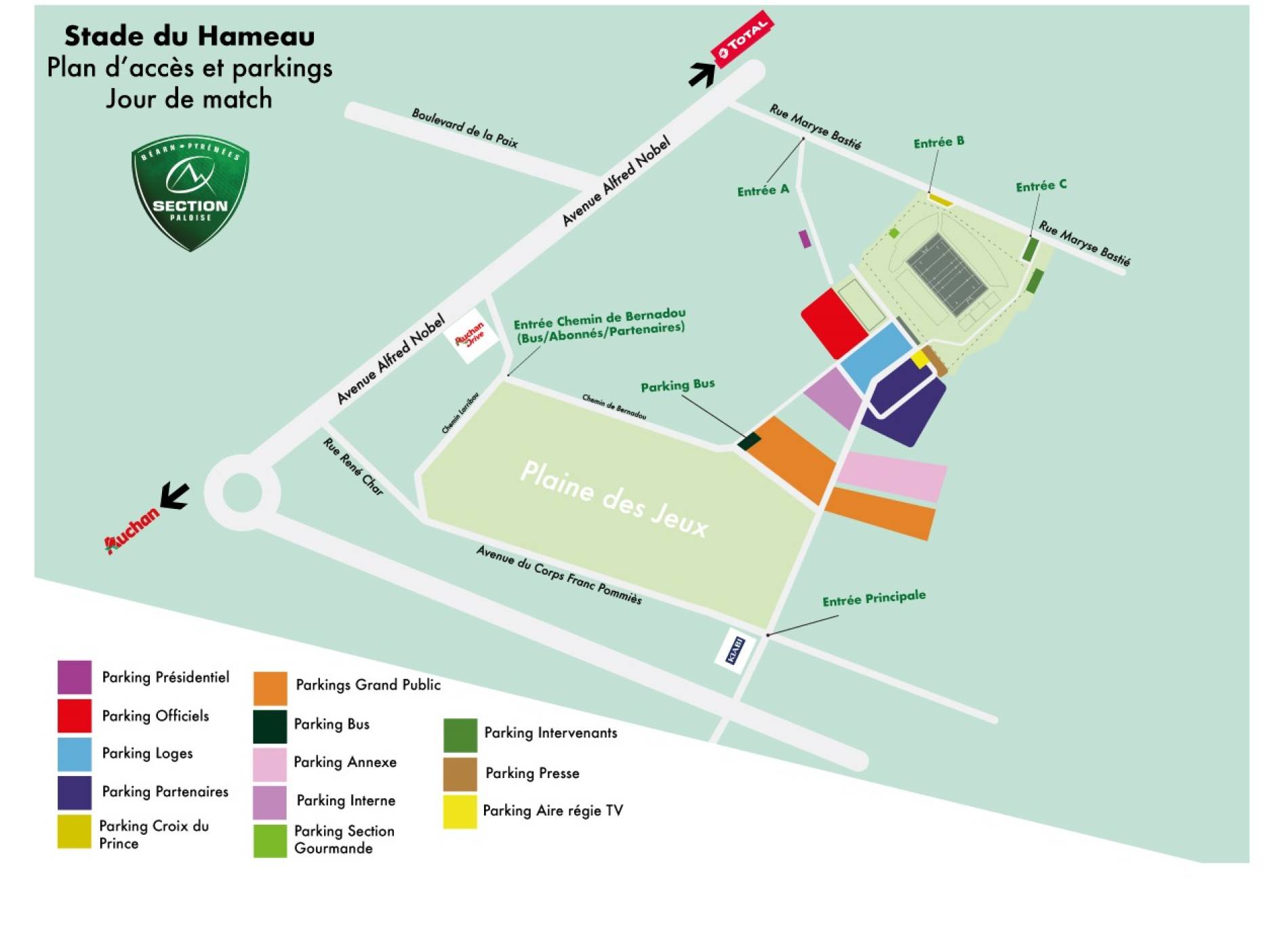 Stade du Hameau Map