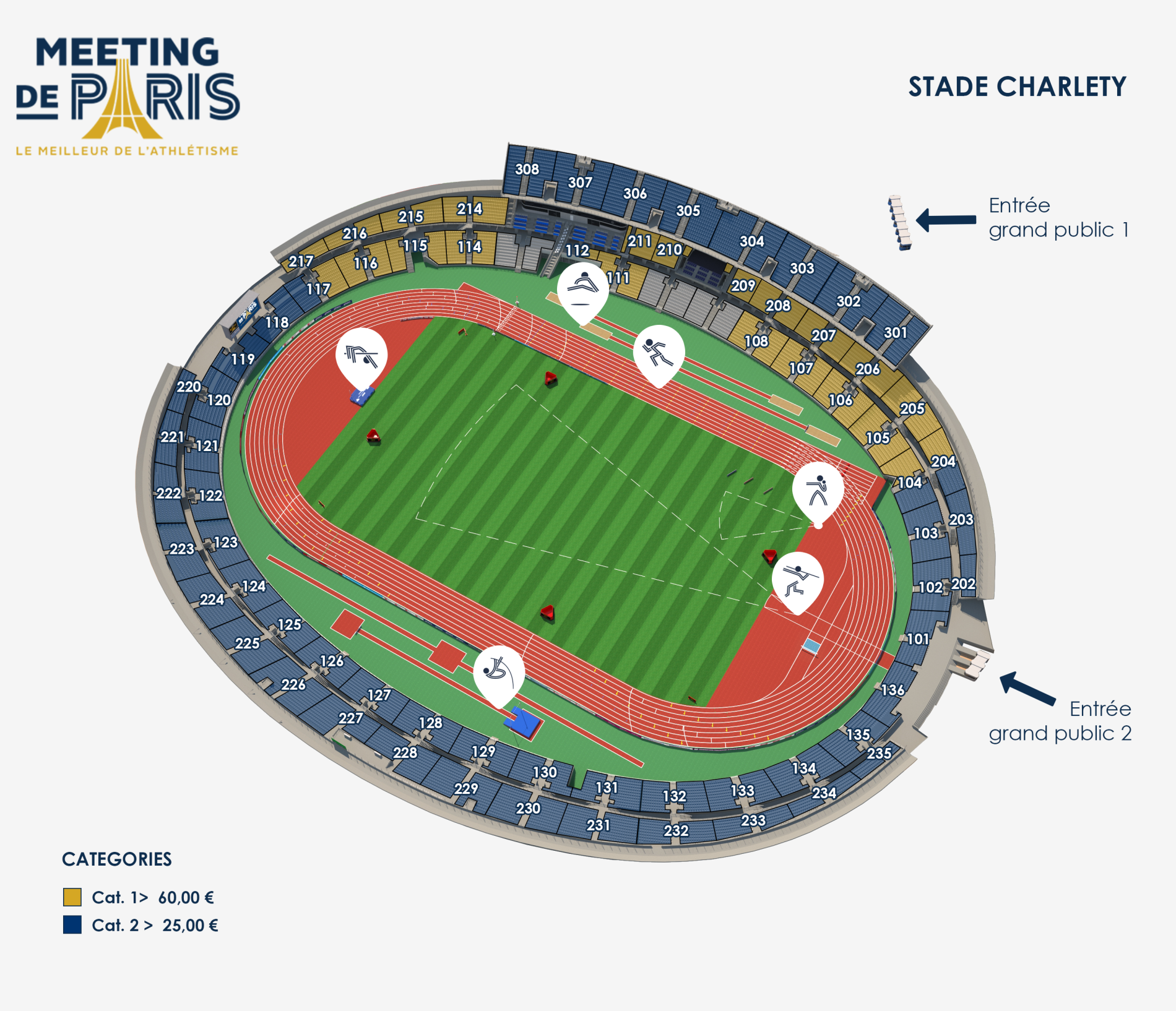 Stade Sébastien Charléty Map