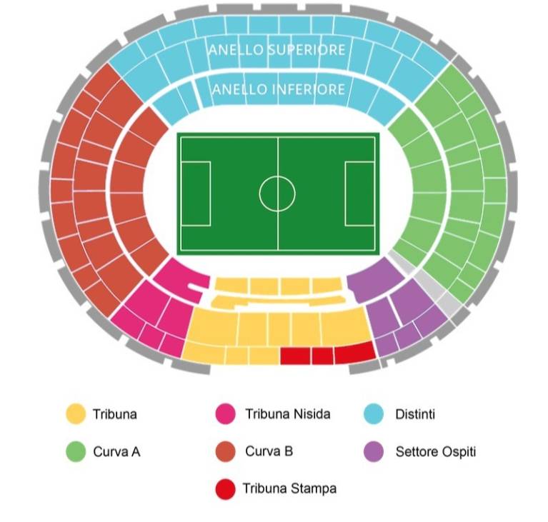 Stadio Diego Armando Maradona Map