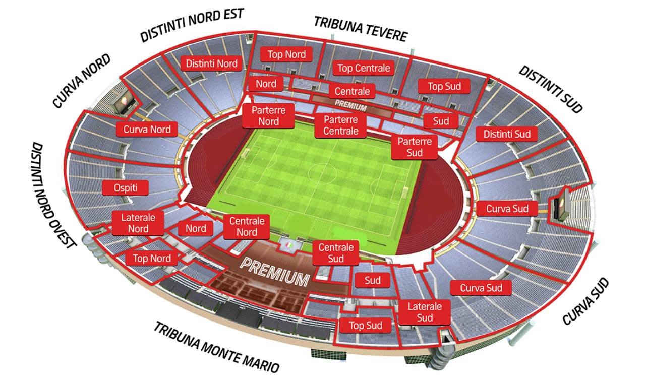 Stadio Olimpico Seating Map V2 42787 