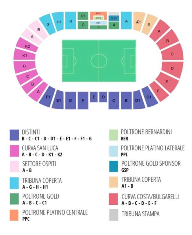 Stadio Renato Dall'Ara Map