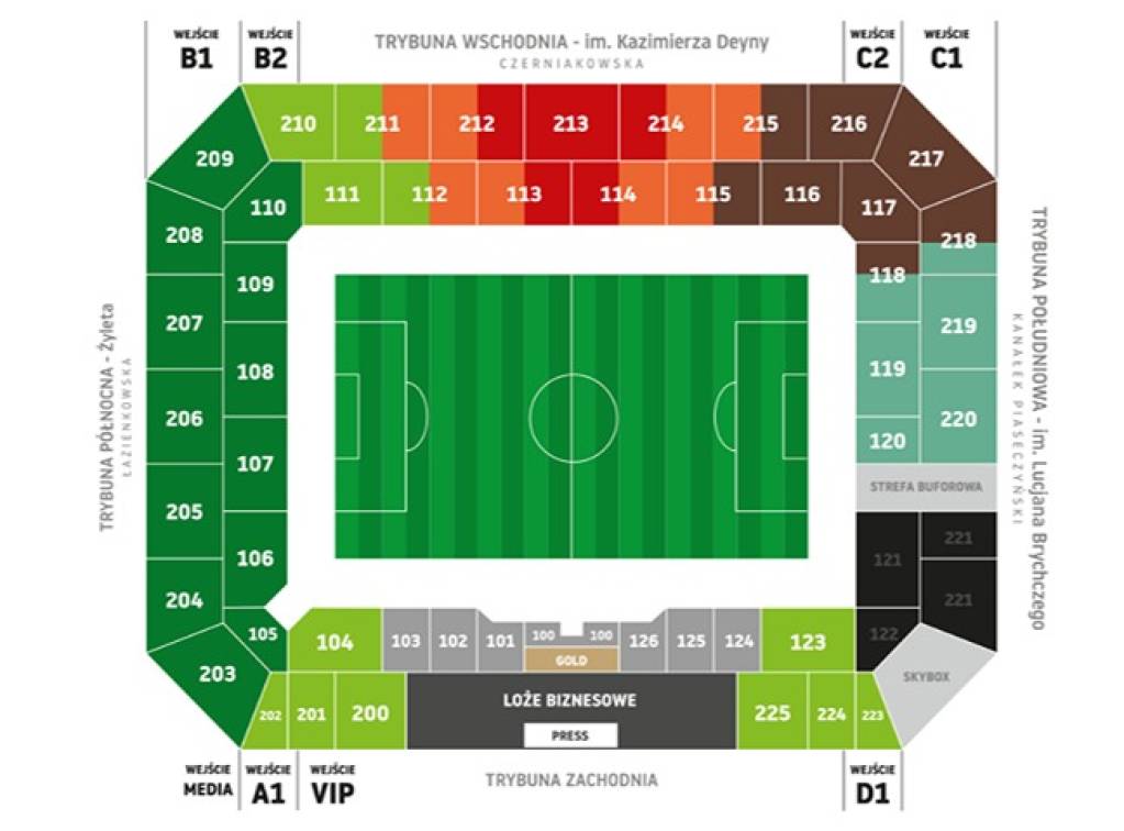 Stadion Miejski Legii Warszawa im. Marszałka J. Piłsudskiego Map