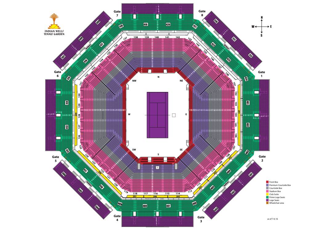 Stadium 1 Seating Map