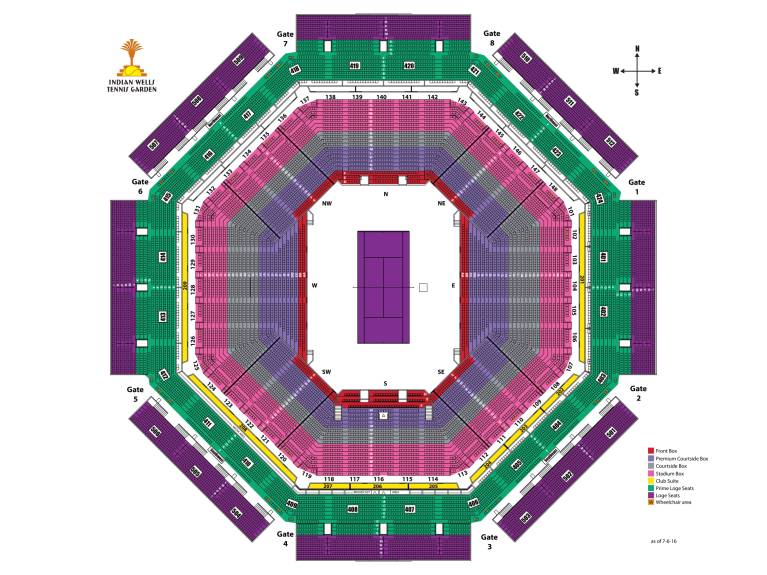 Stadium 1 Seating Map