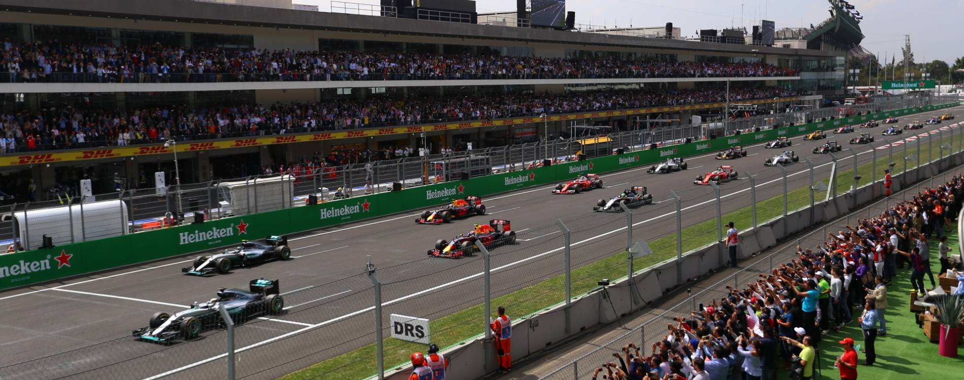 Starting formation at the Mexico City Grand Prix