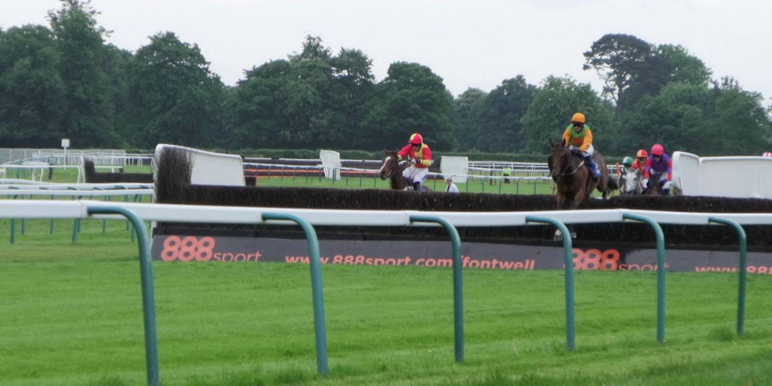 Steeplechase at Fontwell Park racecourse
