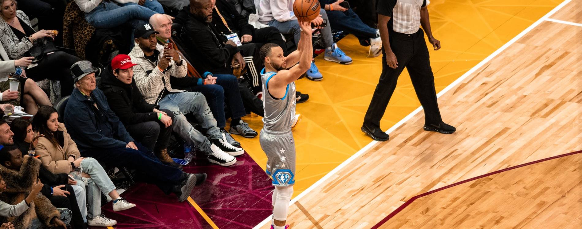 Steph Curry playing in the NBA All-Star Game