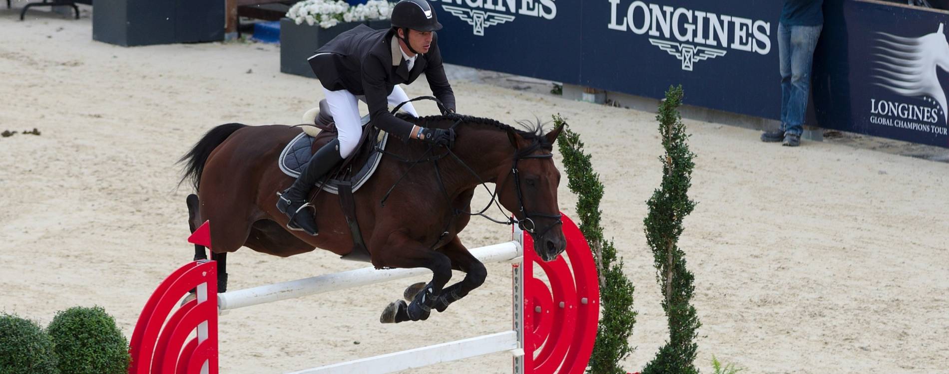 Steve Guerdat competes at Longine Global Champions Tour