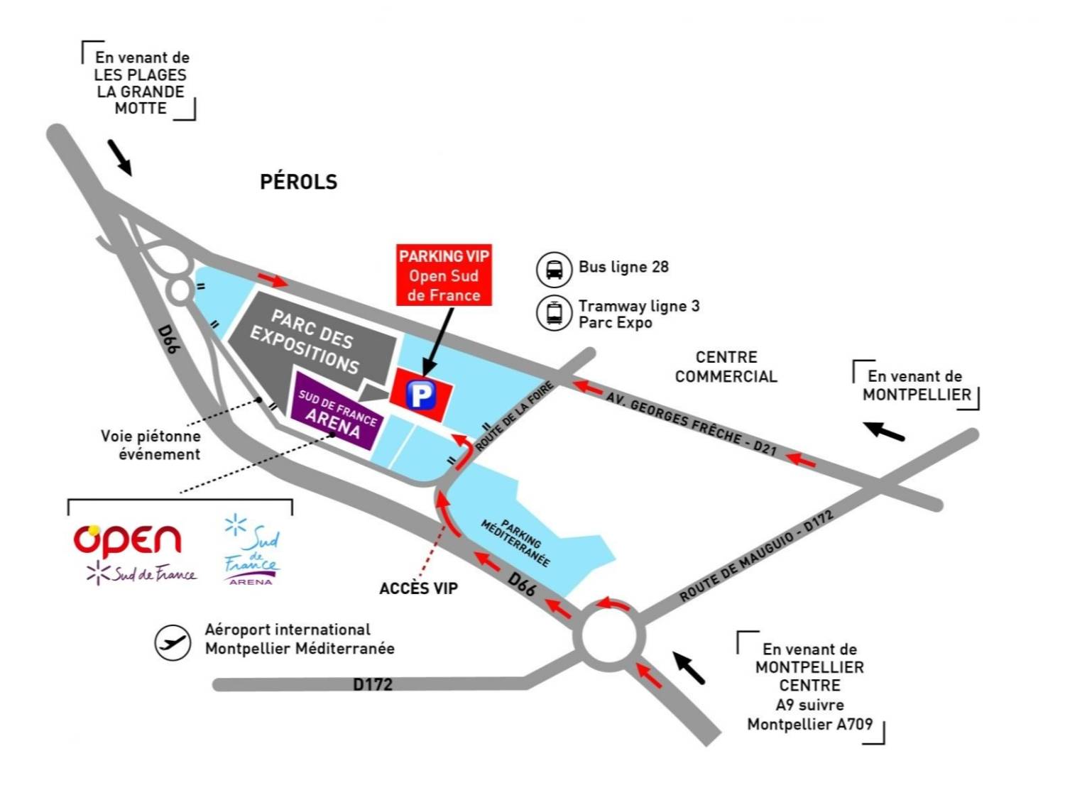 Sud de France Arena Map
