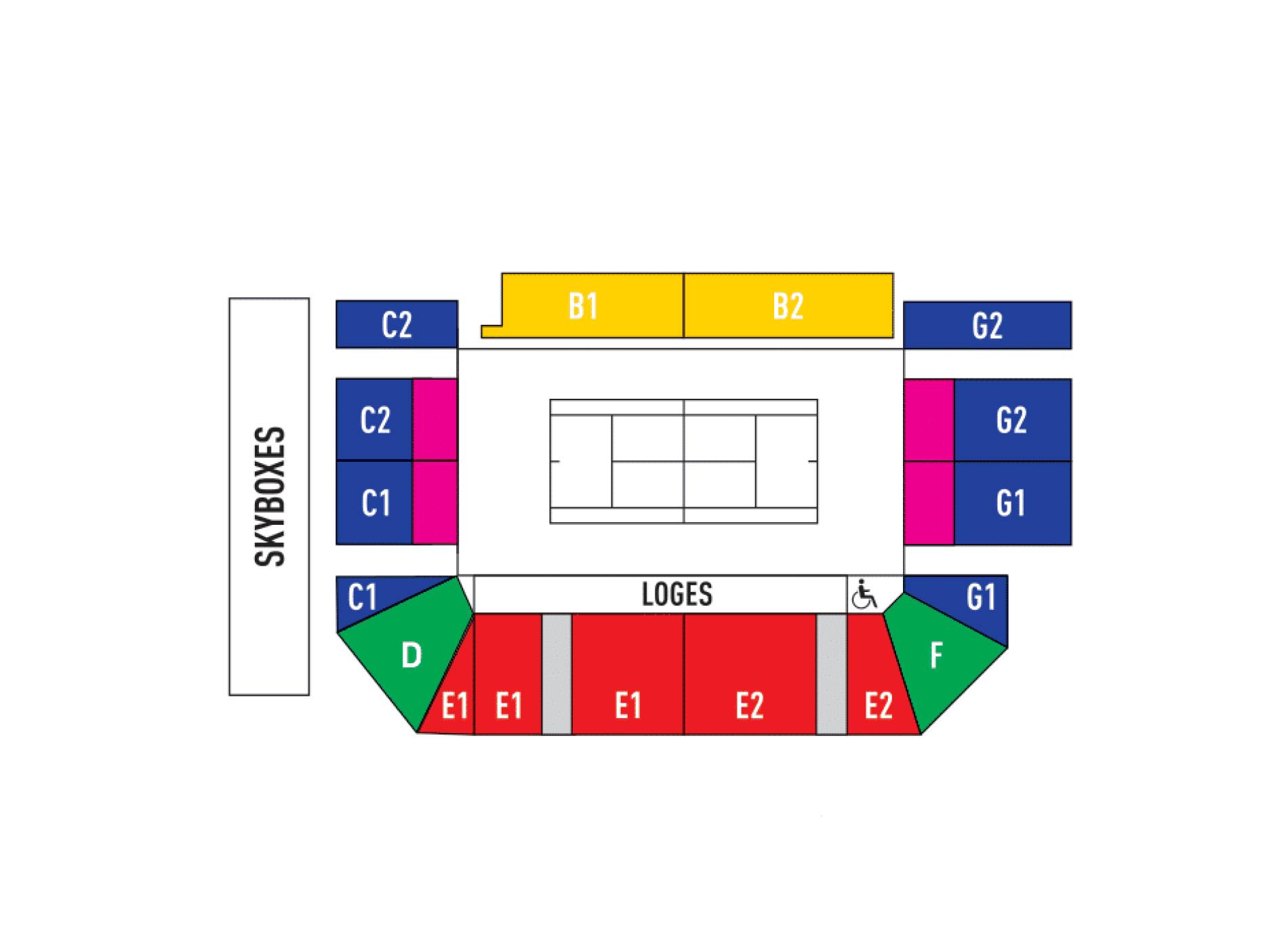 Roy Emerson Arena Map