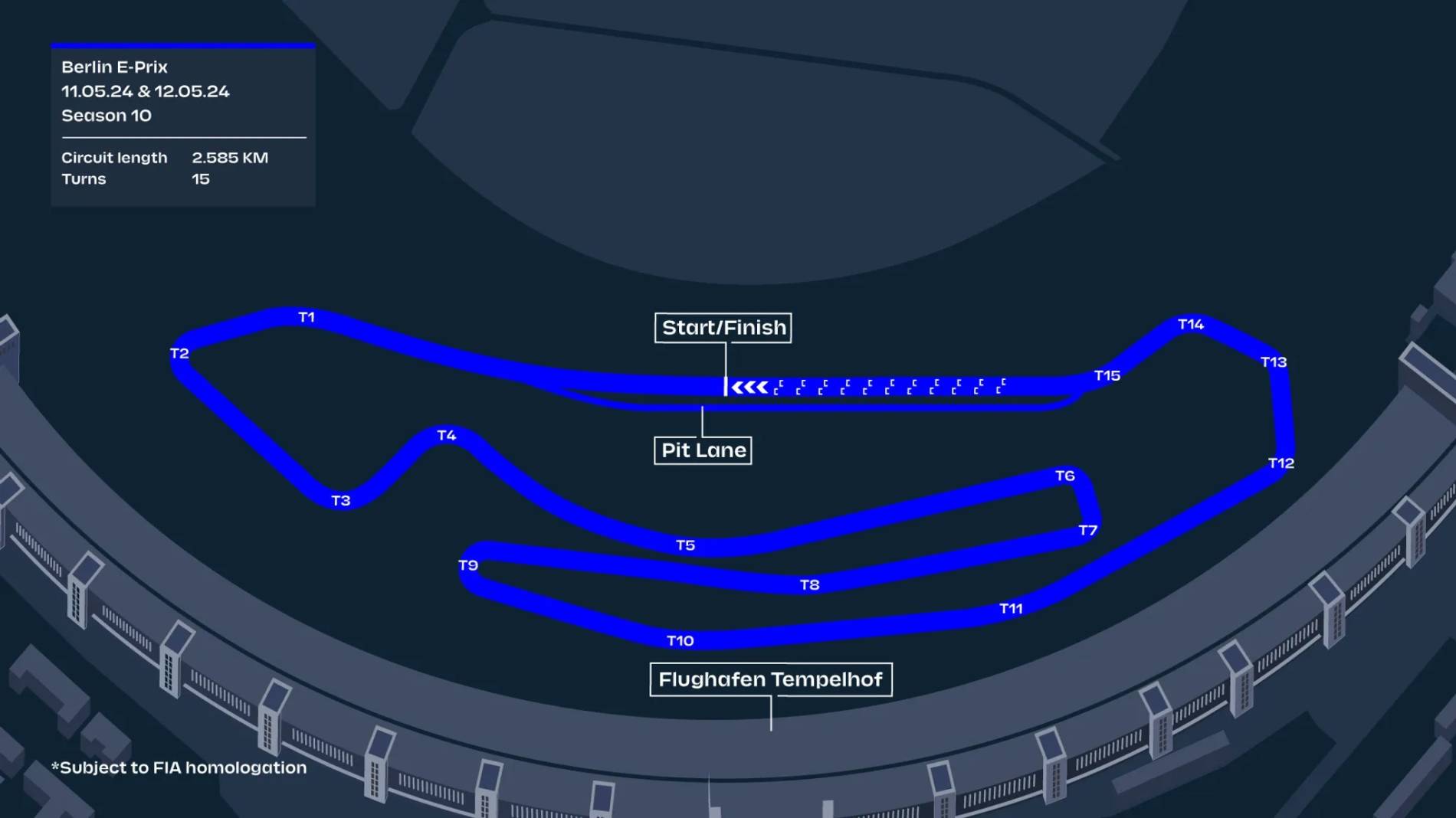 Tempelhof Airport Street Circuit Map
