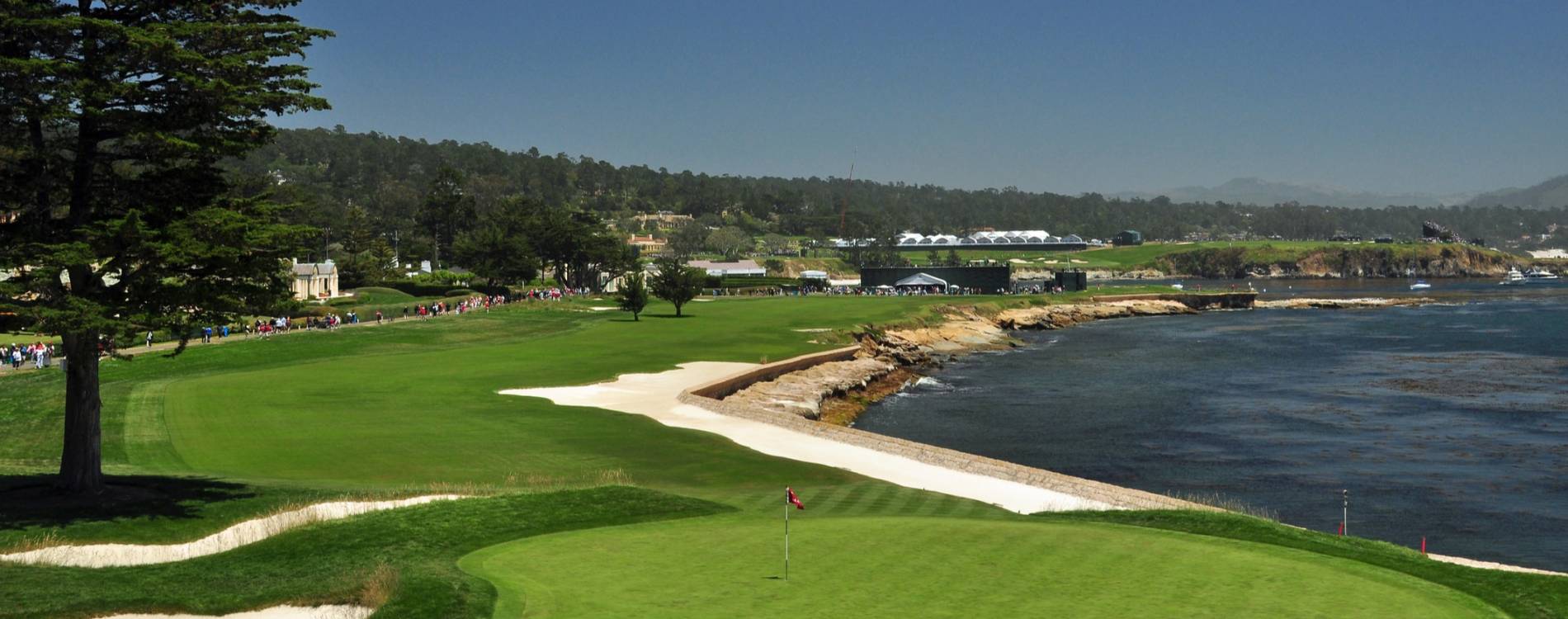 The 18th hole at Pebble Beach Golf Links