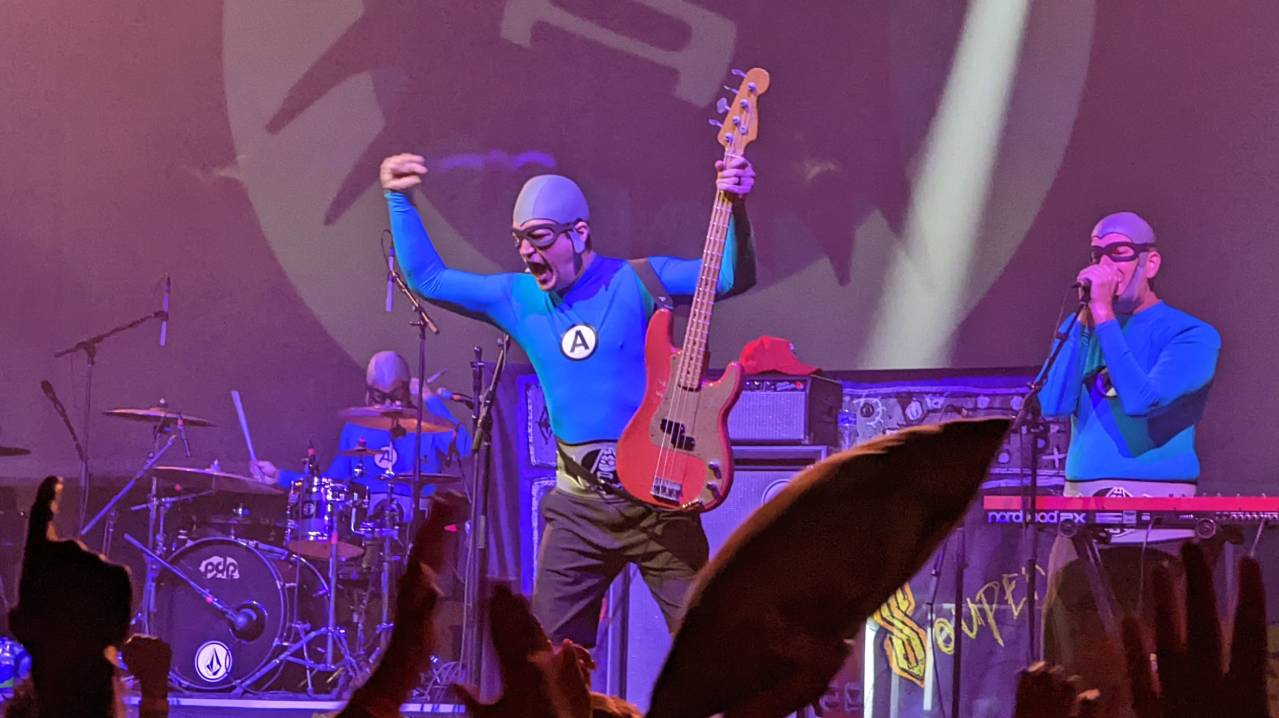 The Aquabats performed at PromoWest Pavilion at Ovation in Newport, Kentucky