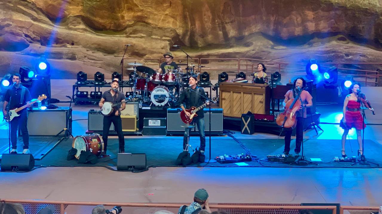The Avett Brothers perform at Red Rocks Amphitheater in Morrison Colorado