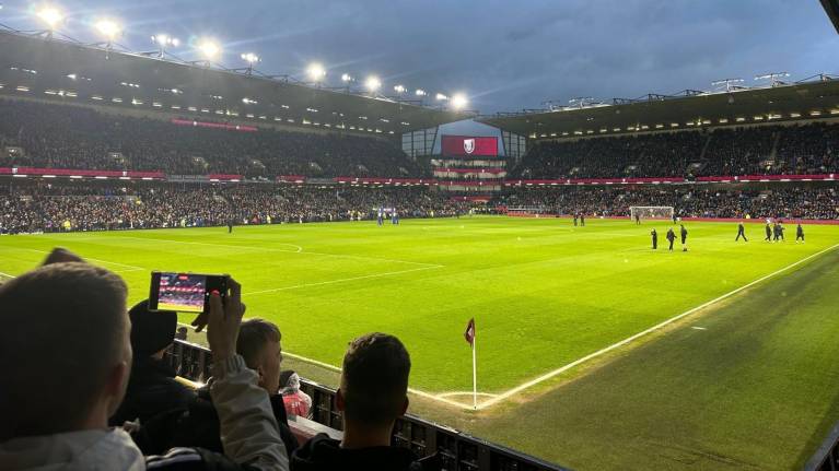 The away end at Turf Moor