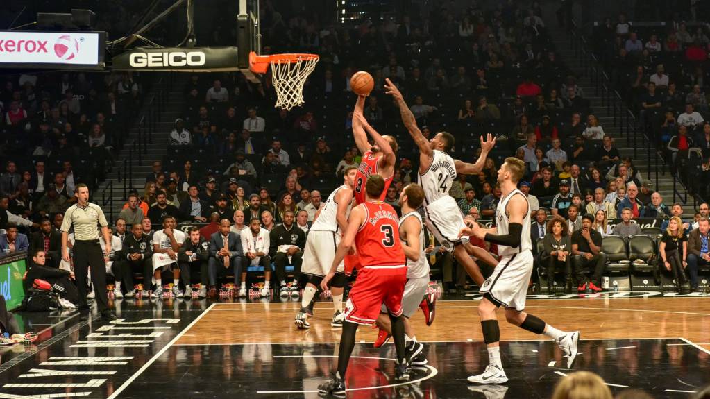 The Brooklyn Nets playing the Chicago Bulls