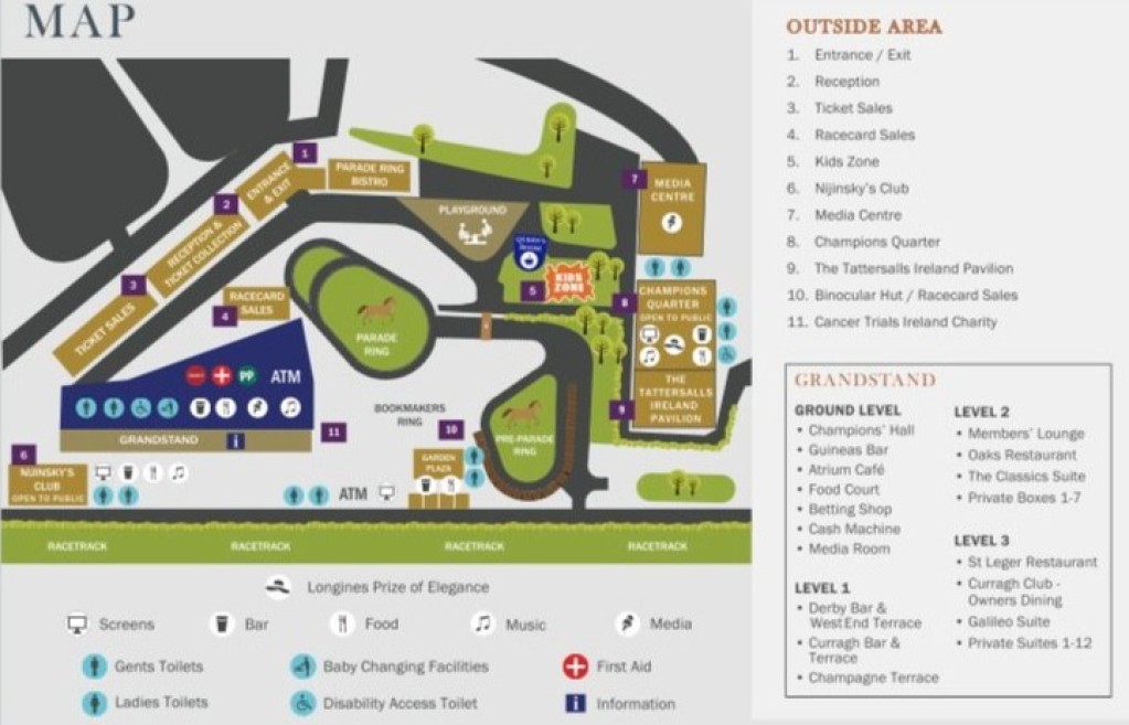 The Curragh Racecourse Map