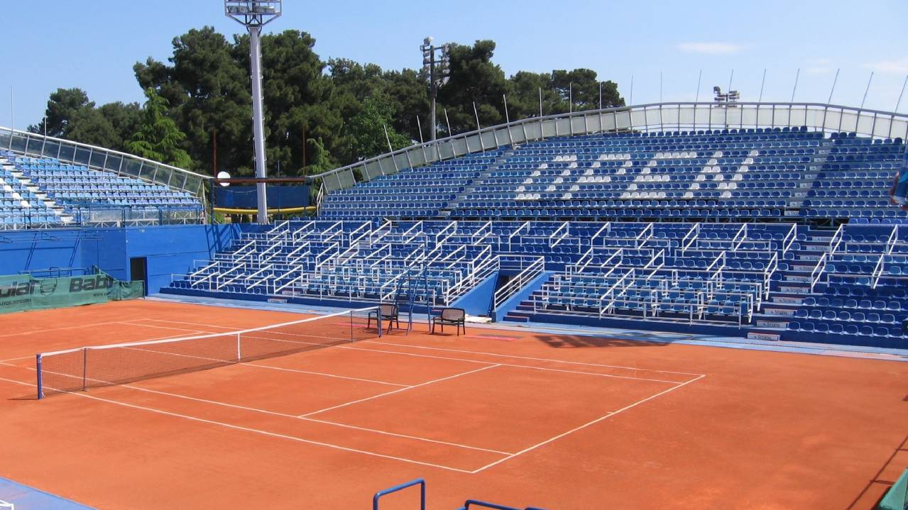 The east stand, at Stadion Goran Ivanišević