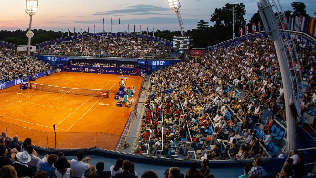 The east stand, at Stadion Goran Ivanišević