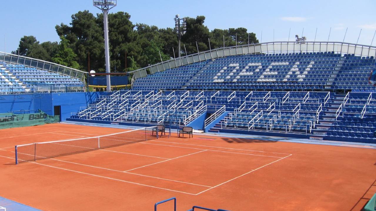 The east stand, at Stadion Goran Ivanišević