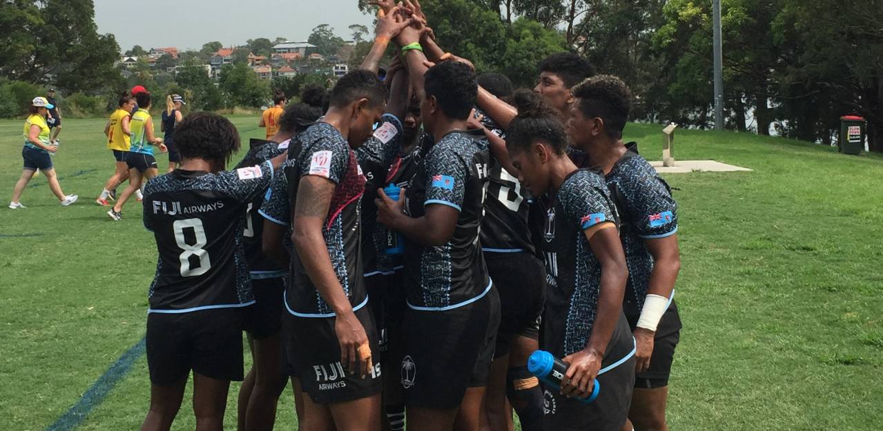 The Fijiana, prior to a match in Australia