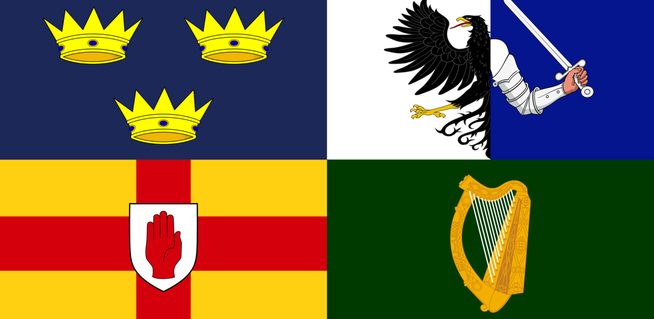 The Four Provinces Flag, used to represent the island of Ireland