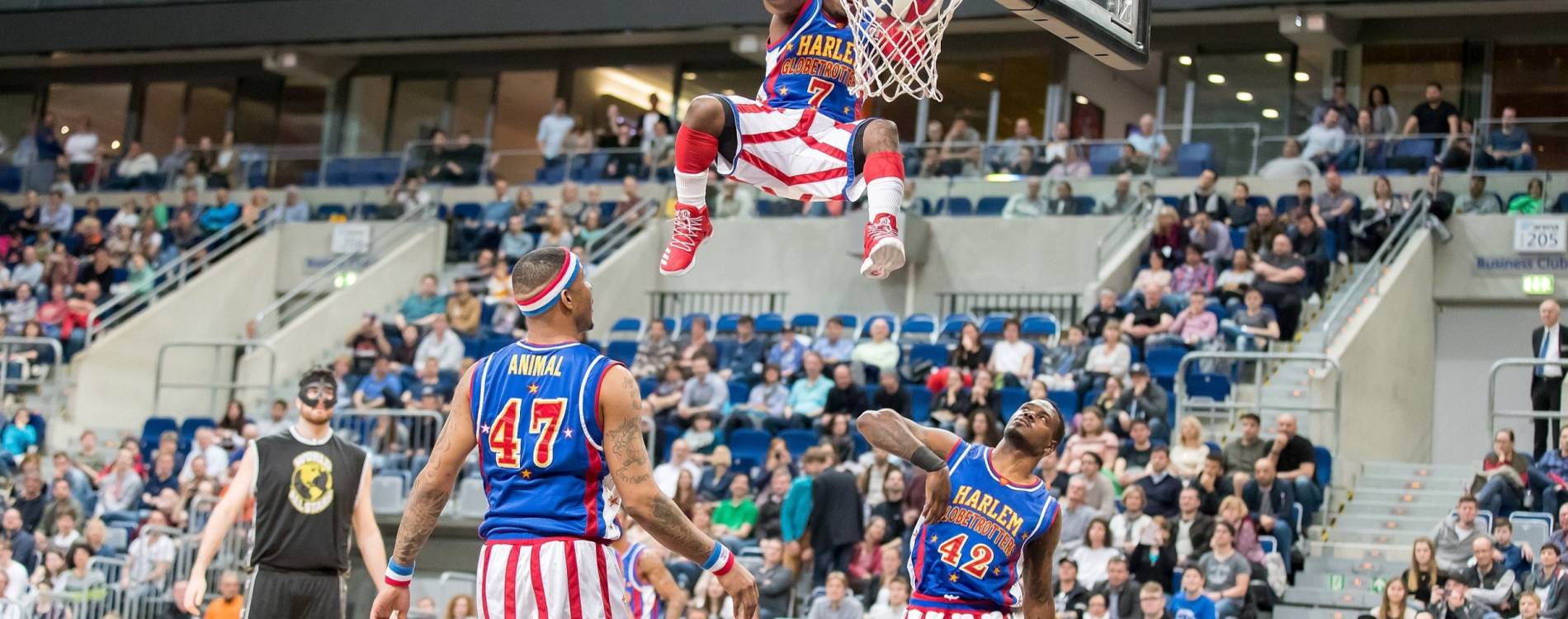 The Globetrotters put on a show for fans