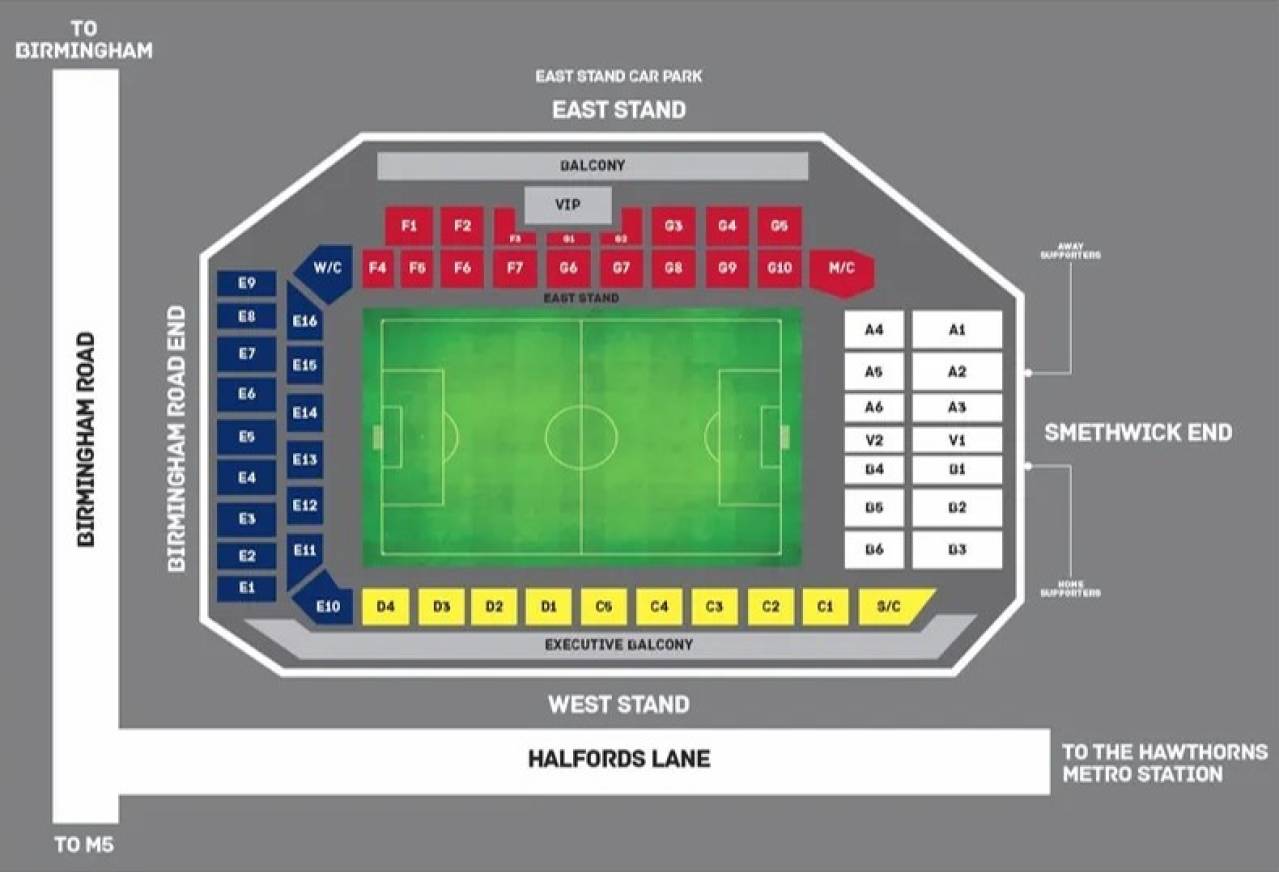 The Hawthorns Map