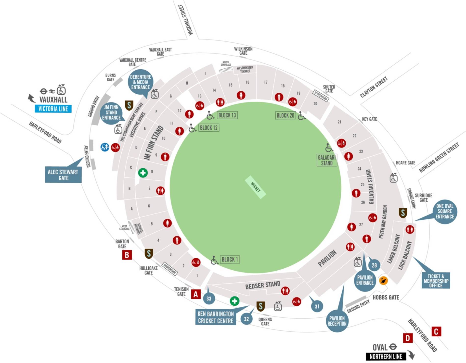 The Kia Oval Map