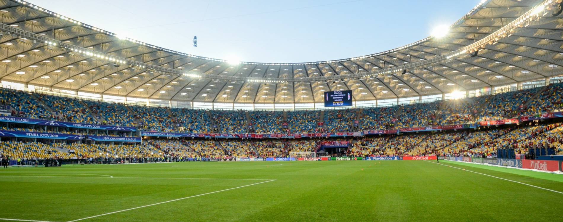 The NSC Olimpiyskiy ahead of the Champions League Final