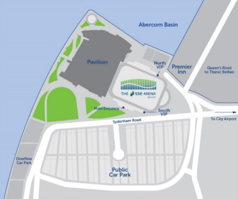 The O2 Belfast Map